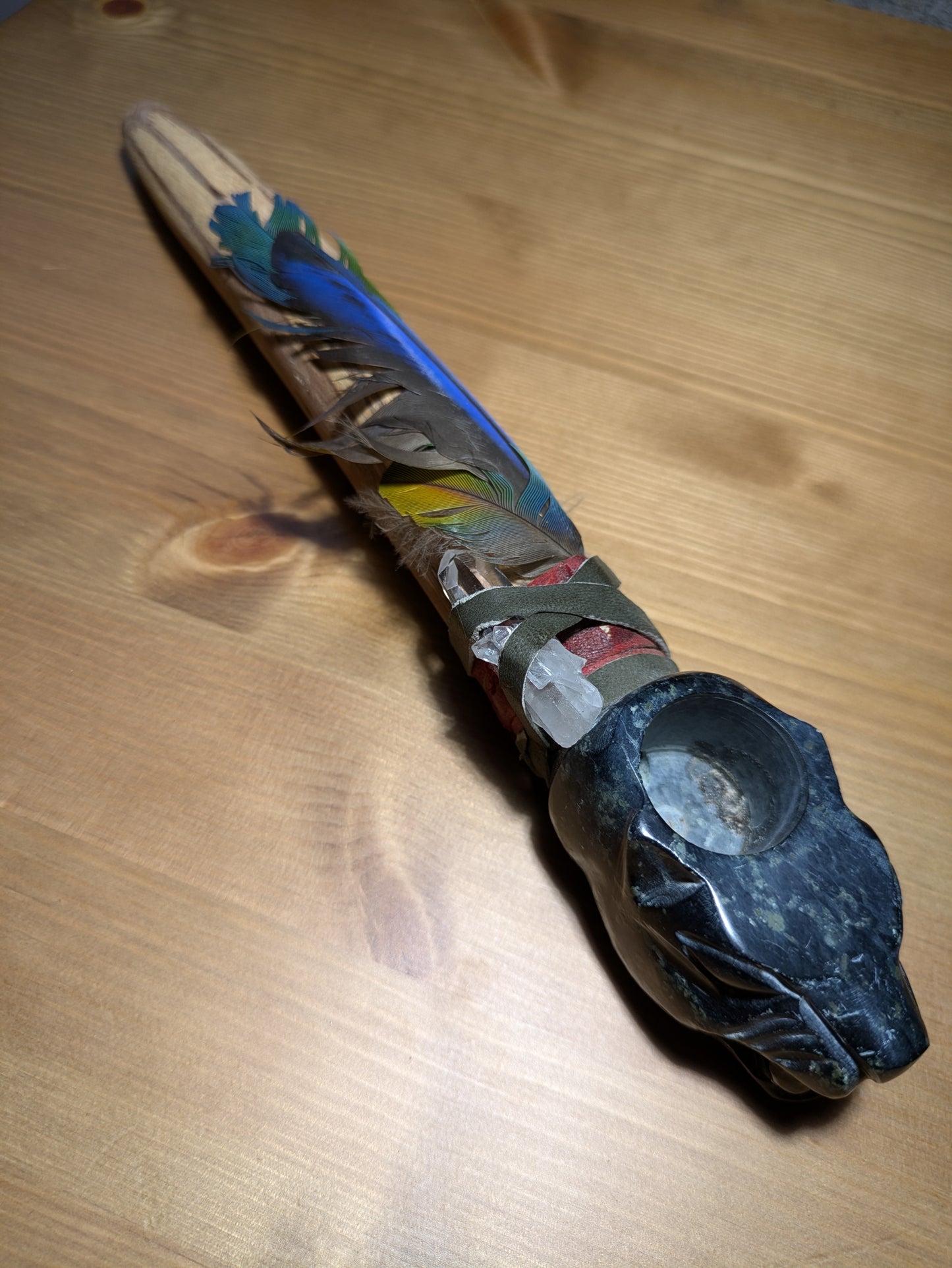 Jaguar Stone and Caapi Pipe