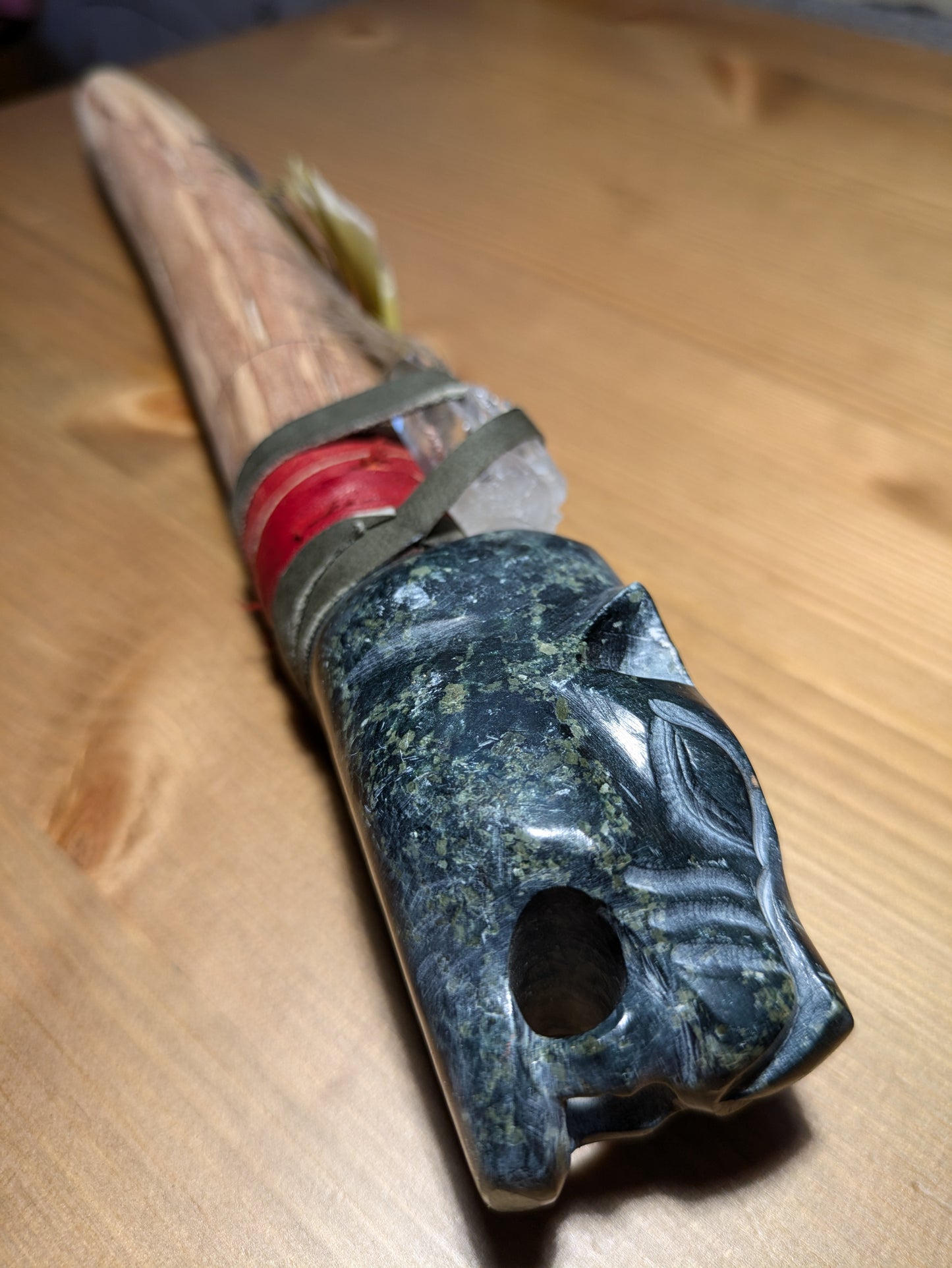 Jaguar Stone and Caapi Pipe
